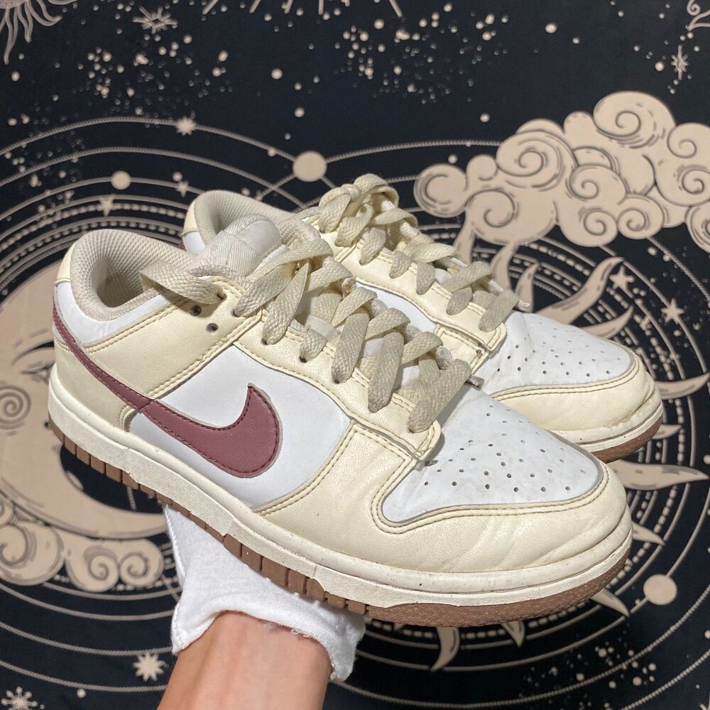 Nike Dunk Low Next Nature DD1873-103 Athletic Sneaker Women's 6 Beige Leather